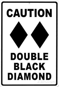 BGGC Caution Double Black Diamond