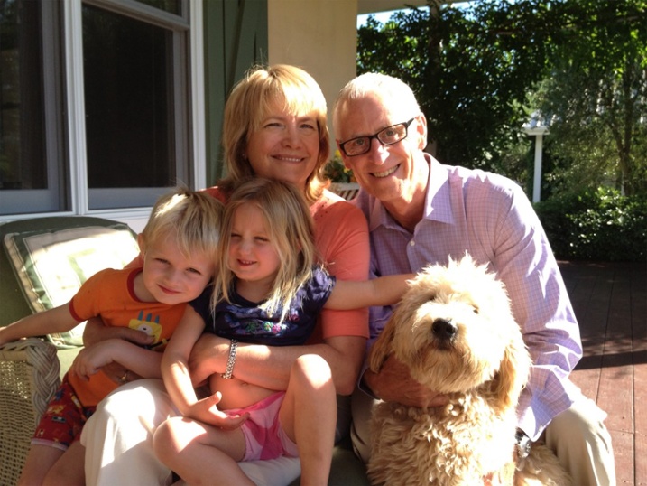 Cindy and Joe Riggs with their grandchildren.